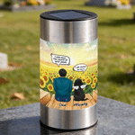 Personalized Pet Angel Wings Back View Solar Garden Light with Name and Speech Garden Decor Memorial Sympathy Gift for Pet Owners