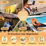 Personalisiertes Strandtuch mit Wanderer-Silhouette | mit Namen | aus schnelltrocknender Mikrofaser | Geburtstagsgeschenk für Wanderer Bergliebhaber