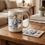 Personalized Funny Pajama Character Humorous Text 11 oz / 15 oz Ceramic Mug with Name Daily Use Office Birthday Gift for Couple Friends