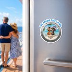 Personalised We Needed This Cruise Cartoon Flamingo Duck Fridge Magnet with Name and Year Cruise Holiday Summer Travel Anniversary Gift for Couple
