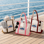 Personalized Cruise Canvas Tote Bag with Name Daily Use Cruise Vacation Beach Trip Gift for Traveller Family