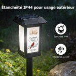 Lampe solaire de jardin personnalisée « Soft Glow » en forme de photo de cardinal, avec nom et année, pour cimetière – Fecor Memorial Gardens – Cadeau en hommage à un être cher disparu