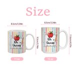 Personalized Teach Love Inspire Apple Pencil 11 oz 15 oz Ceramic Mug with Name Daily Use Back to School Teacher's Day Gift for Teacher