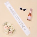 Personalised Rhinestone Pearl Name Party Sash Hen Party Bridal Shower Gift for Bridesmaid Bride to Be