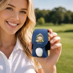 Henkilökohtainen Monivärinen Golf Elementit PU Nahka Golf Ball Bag nimi ja Golf Tee Syntymäpäivä Isänpäivä lahja Golf harrastajille