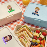 Personalized 3D Cartoon Kid Character Waterproof Sticker Label with Name School Supplies Back to School Birthday Gift for Boys Girls