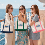 Personalized Cruise Canvas Tote Bag with Name Daily Use Cruise Vacation Beach Trip Gift for Traveller Family
