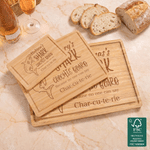 Personalized Shark Coochie Board FSC Bamboo Charcuterie Cutting Board with Name and Juice Groove Housewarming Gift for Friends Family