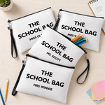 Personalized Minimalist The Teacher Linen Makeup Bag with Name Birthday Back to School Gift for Teacher Friend