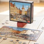 Personalised Cute Cat Shape Wooden Jigsaw Puzzle Box Lid Holder with Text Jigsaw Puzzles Tool Birthday Game Night Gift for Puzzle Lovers
