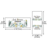 Gepersonaliseerde 100% katoenen aquarel bloemen naai-etiketten met naam 50-100 stuks verjaardagscadeau voor breiliefhebbers