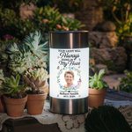 Personalized Wreath Butterfly Photo Solar Garden Light with Name and Year Garden Decoration Memorial Sympathy Gift for Loss of Relatives