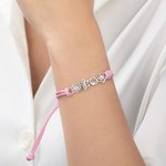 Personalized Minimalist Adjustable 1-8 Birth Flower Waxed Line Bracelet Charm Jewelry Birthday Christmas Gift for Women