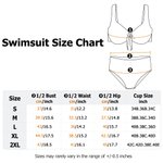 Personalized Retro Floral Leopard Print Woman Bikini Swimsuit with Name Beach Essential Summer Vacation Pool Party Gift for Woman