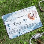 Piedra conmemorativa personalizada de granito con foto y nombre regalo de simpatía por perdida de mascota para amantes de perros y gatos