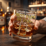 Personalized Golf Club Dad 10 oz Whiskey Glass with Name Bar Party Birthday Gift for Golf Lovers Dads Grandpas