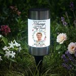 Personalized Wreath Butterfly Photo Solar Garden Light with Name and Year Garden Decoration Memorial Sympathy Gift for Loss of Relatives