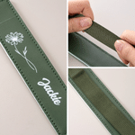 Personalized Birth Flower Name Multicolour PU Leather Bookmark Band with Pen Pocket Reading Accessory Book Club Birthday Gift for Bookworms
