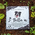 Piedra conmemorativa personalizada de granito con foto y nombre regalo de simpatía por perdida de mascota para amantes de perros y gatos