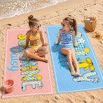 Personalized Sweet Lemon Bow Design Quick Dry Microfiber Beach Towel with Name Beach Party Vacation Birthday Gift for Girls Women