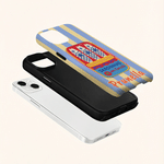 Coque de téléphone personnalisée pour iPhone, motif vintage « boîte de sardines rayée » avec prénom – Cadeau d'été pour elle, pour les vacances à la plage