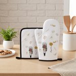 Personalisierte Kochen Mama Geburt Blume Name Isolierung Handschuh und Topflappen Set Muttertag Geburtstag Geschenk für Mama Oma Frauen Kochen Liebhaber