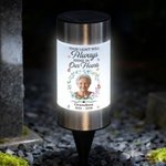 Personalized Wreath Butterfly Photo Solar Garden Light with Name and Year Garden Decoration Memorial Sympathy Gift for Loss of Relatives