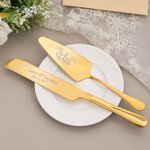Personalised Engraved Mr. & Mrs. Wedding Forks Set and Ceramic Cake Plate with Name and Date Engagement Gift for Newlywed Couples