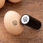 Personalised Chicken Design Name Safe Egg Stamp with Food Grade Ink and Box Birthday Gift for Family Farmer Breeder