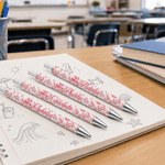 Personalized Ocean Animals Floral Ballpoint Pen with Surname Stationery Office Supplies Back to School Gift for Teacher