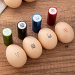 Personalised Chicken Design Name Safe Egg Stamp with Food Grade Ink and Box Birthday Gift for Family Farmer Breeder