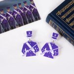 Personalized Marching Band Musical Instruments Acrylic Earrings with Letter Daily Wear Birthday Gift for Marching Band Member Mother