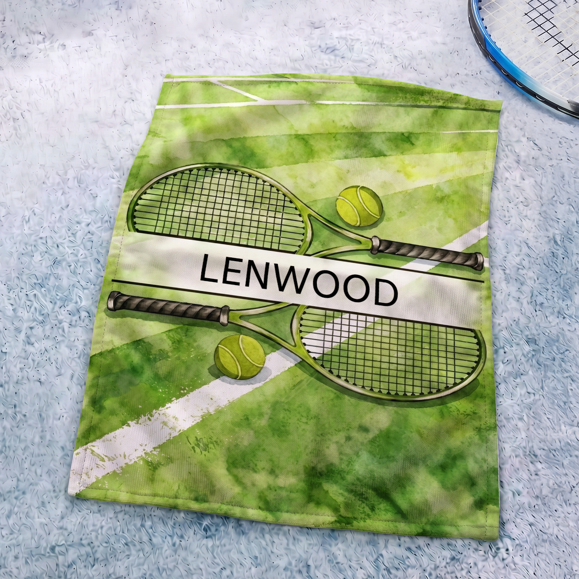 Personalisiertes, super saugfähiges Sporttuch für Tennisschläger mit Namen – Geschenk für Outdoor-Aktivitäten, Geburtstage, Wettkämpfe und Training für Tennisliebhaber