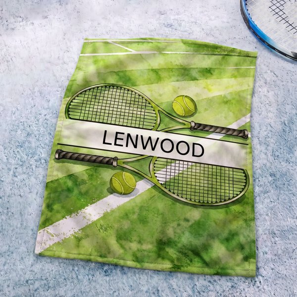 Personalisiertes, super saugfähiges Sporttuch für Tennisschläger mit Namen – Geschenk für Outdoor-Aktivitäten, Geburtstage, Wettkämpfe und Training für Tennisliebhaber