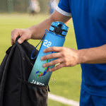 Personalized Cartoon AFL Player Silhouette 32 oz Water Bottle with Name and Number Outdoor Activities Birthday Game Day Gift for AFL Enthusiast Friend