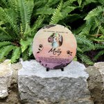 Piedra conmemorativa personalizada de granito con foto y nombre regalo de simpatía por perdida de mascota para amantes de perros y gatos