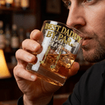 Personalized Golf Club Dad 10 oz Whiskey Glass with Name Bar Party Birthday Gift for Golf Lovers Dads Grandpas