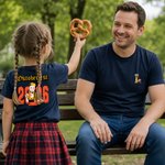 Personalised Oktoberfest 2026 Cartoon Character 100% Cotton Kid Adult T-shirt with Initial Beer Theme Party Birthday Gift for Beer Lovers Kid