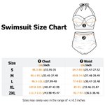 Personalized Retro Floral Leopard Print Woman Bikini Swimsuit with Name Beach Essential Summer Vacation Pool Party Gift for Woman