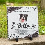 Piedra conmemorativa personalizada de granito con foto y nombre regalo de simpatía por perdida de mascota para amantes de perros y gatos