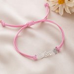 Personalized Minimalist Adjustable 1-8 Birth Flower Waxed Line Bracelet Charm Jewelry Birthday Christmas Gift for Women