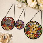 Personalised Pet Photo Stained Glass Style Window Hanging with Name Home Decor Pet Memorial Gift for Pet Owner