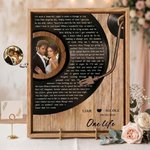 Personalized Vinyl Record Song Lyrics Print Photo Giclee Canvas Prints Home Decor Anniversary Wedding Gift for Newlyweds Couple