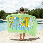 Personalized Sweet Lemon Bow Design Quick Dry Microfiber Beach Towel with Name Beach Party Vacation Birthday Gift for Girls Women