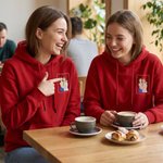 Personalised Embroidered Photo Poker Card Multicolour T-shirt Sweatshirt Hoodie with Initial Daily Wear Anniversary Birthday Gift for Friend Couple