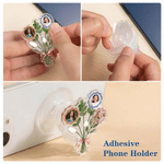 Personalised 1-7 Family Photos Flower Bouquet Acrylic Magnetic Phone Grip Mobile Phone Accessories Birthday Daily Use Gift for Mum Friend