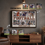 Personalised Ball Sports Theme Photo Large Canvas Prints with Team Name Home Decor Birthday Gift for Athlete Sport Coach