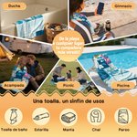 Toalla de playa grande personalizada con nombre y diseño de palmeras y estrellas de mar regalo de vacaciones para mujeres niños y amigos