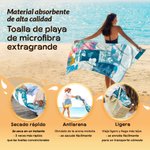 Toalla de playa grande personalizada con nombre y diseño de palmeras y estrellas de mar regalo de vacaciones para mujeres niños y amigos