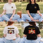 Personalised Oktoberfest 2026 Cartoon Character 100% Cotton Kid Adult T-shirt with Initial Beer Theme Party Birthday Gift for Beer Lovers Kid